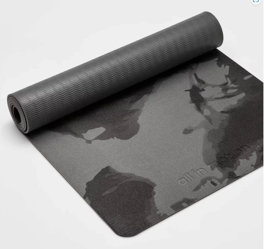 Swirl Print Yoga Mat 5mm Gray - All In Motion